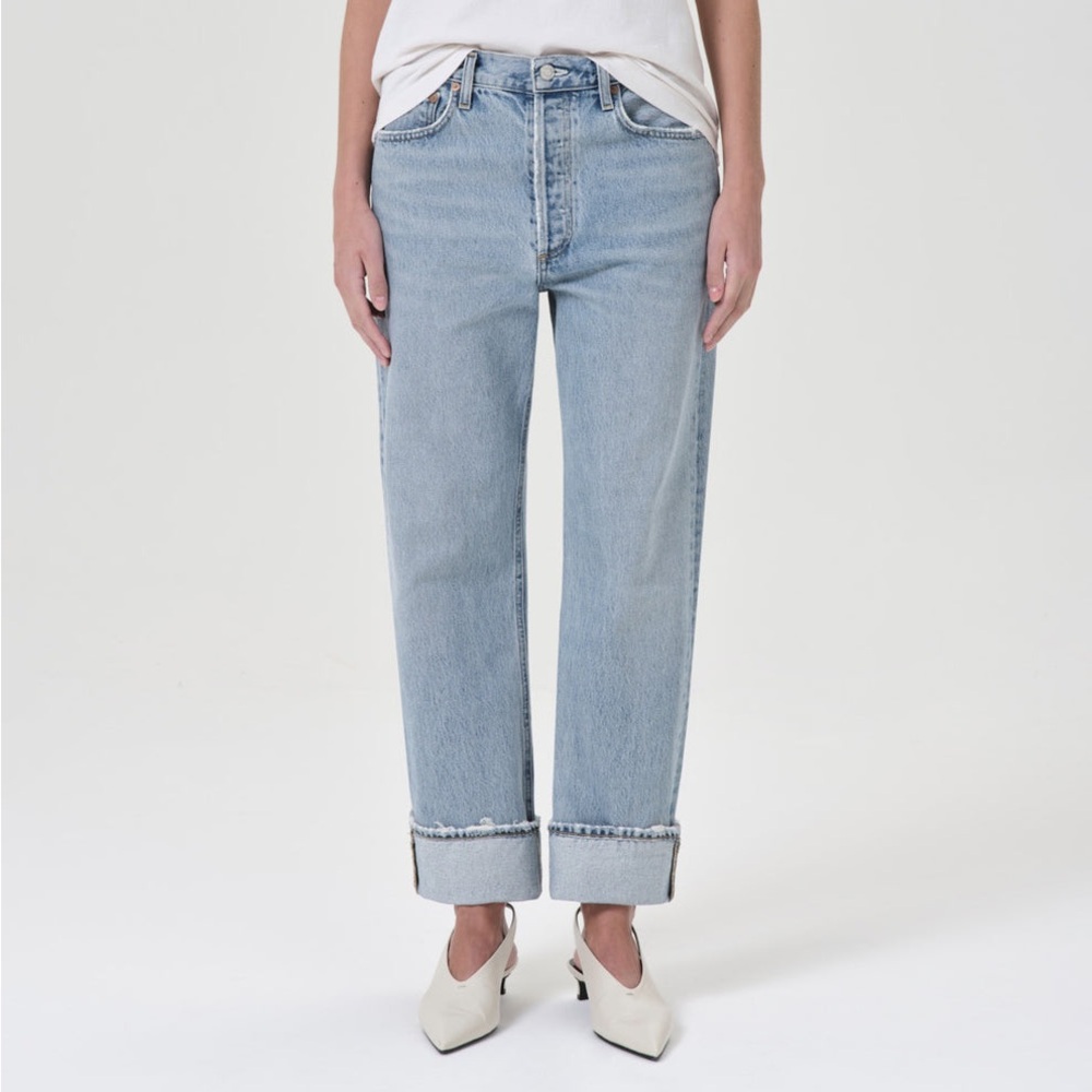 Agolde Light Wash Straight Leg Jeans